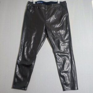 GAP Denim vegan leather high-rise universal legging women's size 20/35R black